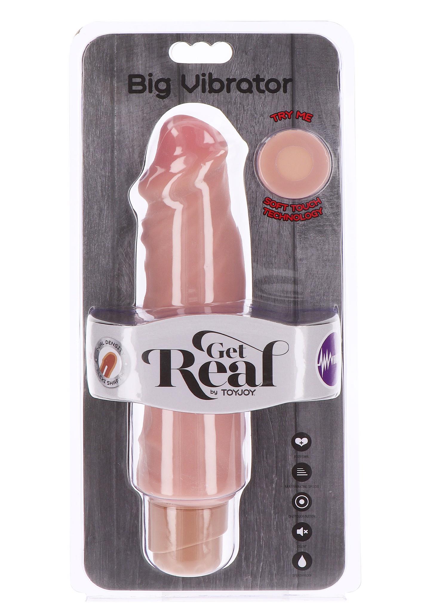 Vibrator ToyJoy mare cu densitate dublă, 23 cm, piele