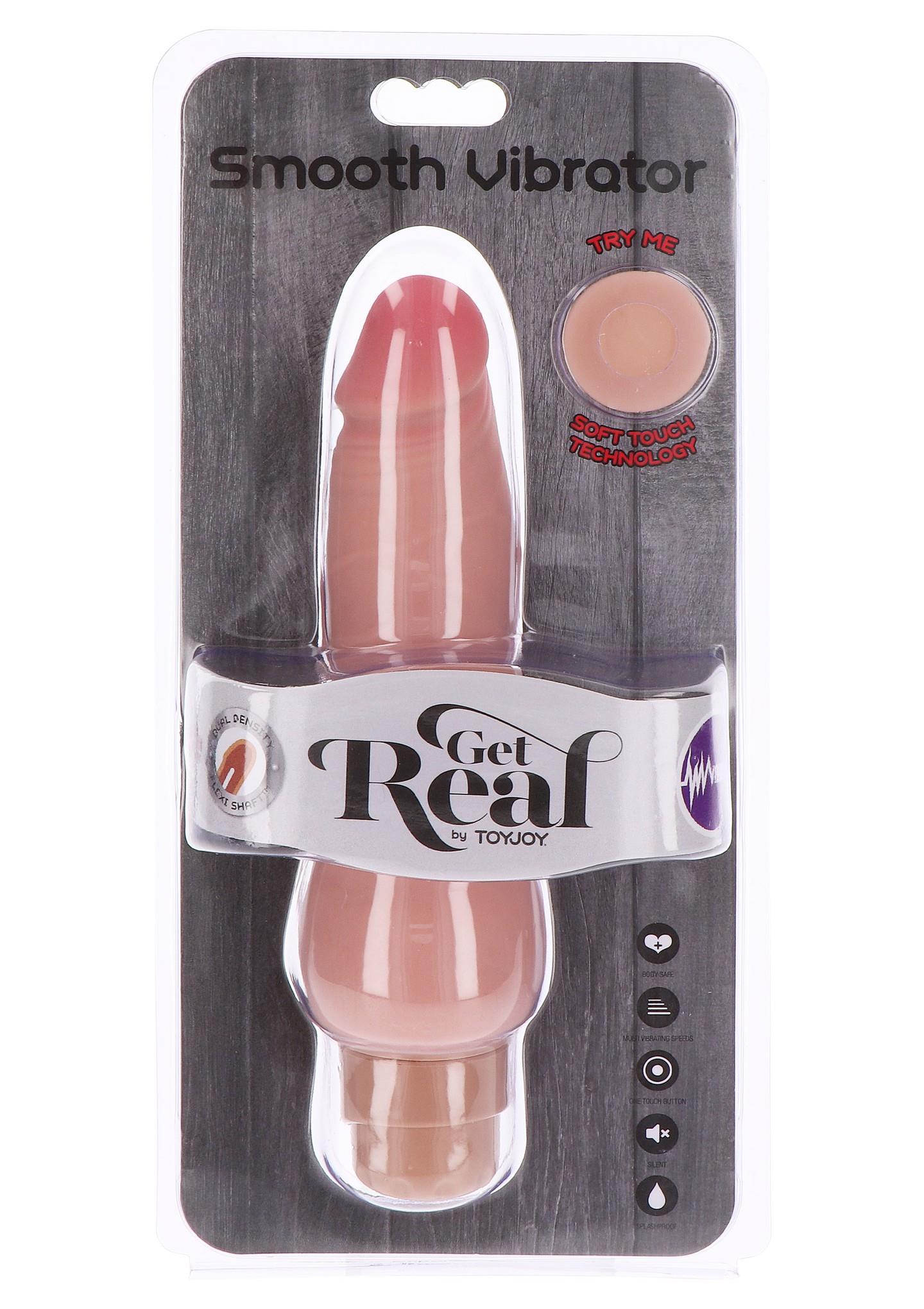 Vibrator ToyJoy Smooth cu densitate dublă, culoarea pielii, 22,5 cm