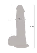 Dildo vibrant ToyJoy cu mărgele rotative, culoarea pielii, 21 cm