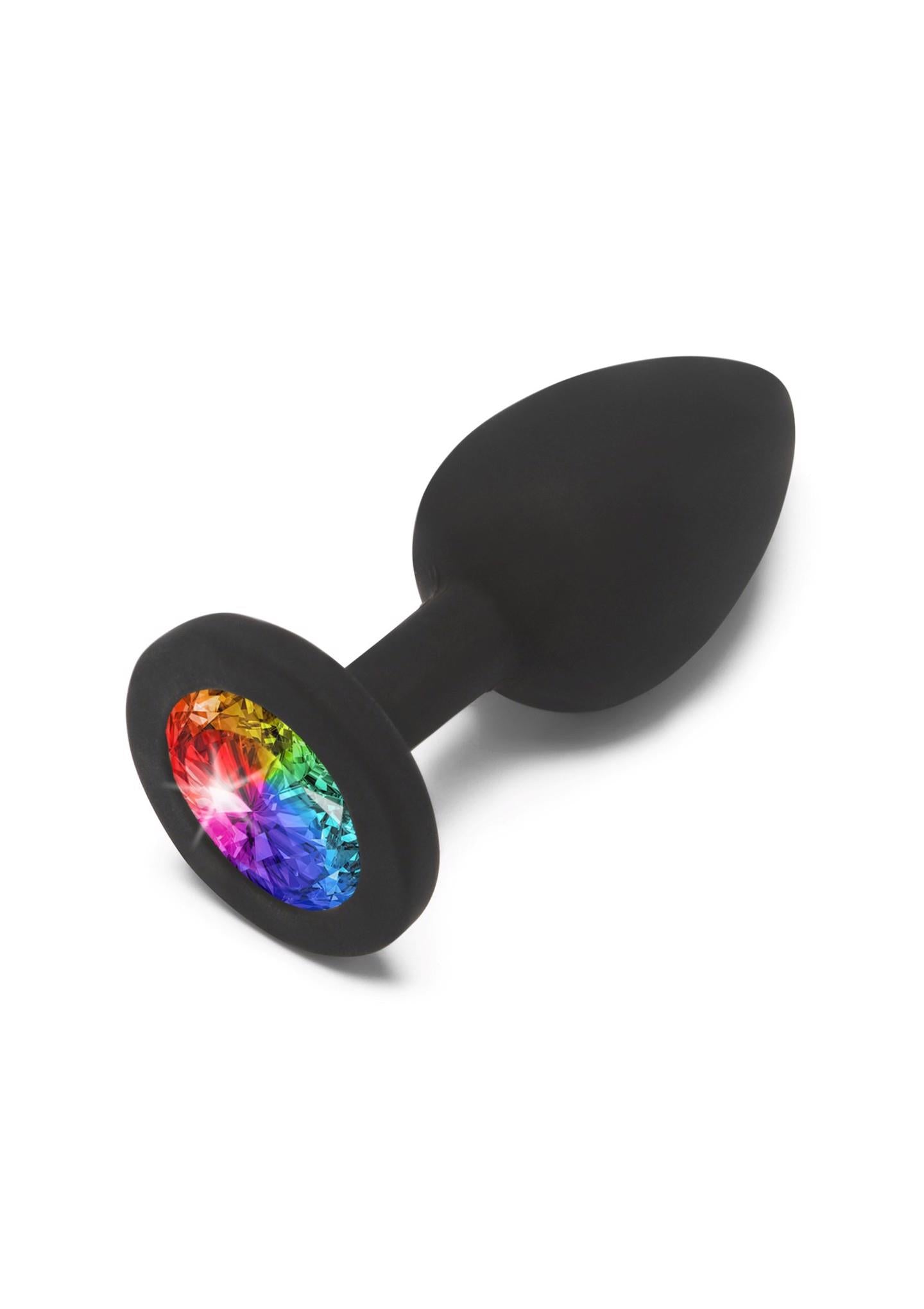 Plug anal ToyJoy cu piatră neagră 7 cm