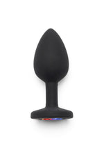 Plug anal ToyJoy cu piatră neagră 7 cm