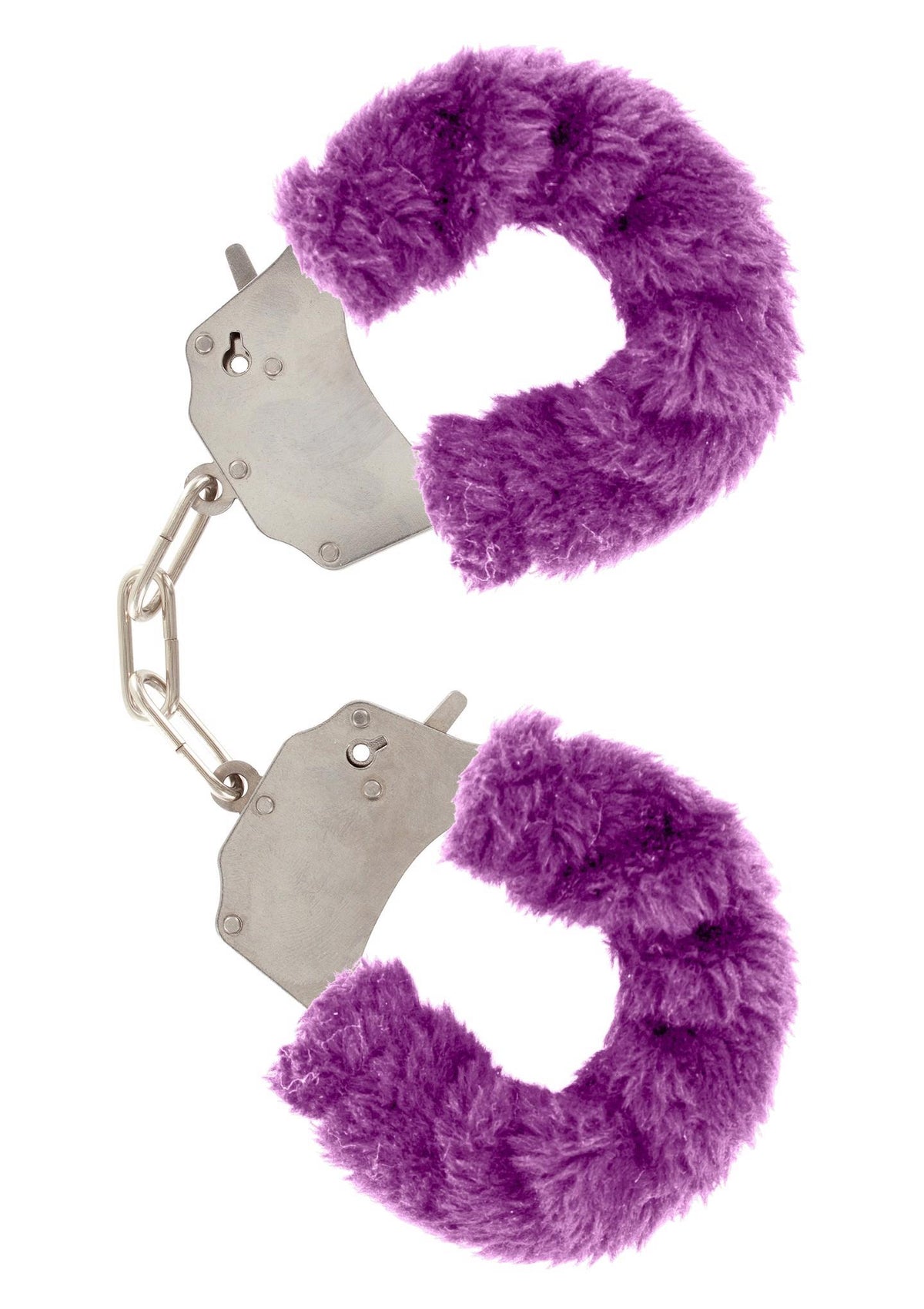 Cătușe reglabile din blană ToyJoy, violet