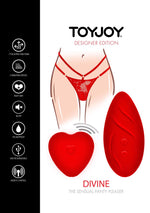 Vibrator ToyJoy Divine Panty cu telecomandă USB roșie