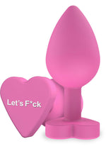 Plug anal din silicon Lets Fuck ToyJoy, roz, 8,5 cm