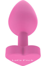 Plug anal din silicon Lets Fuck ToyJoy, roz, 8,5 cm