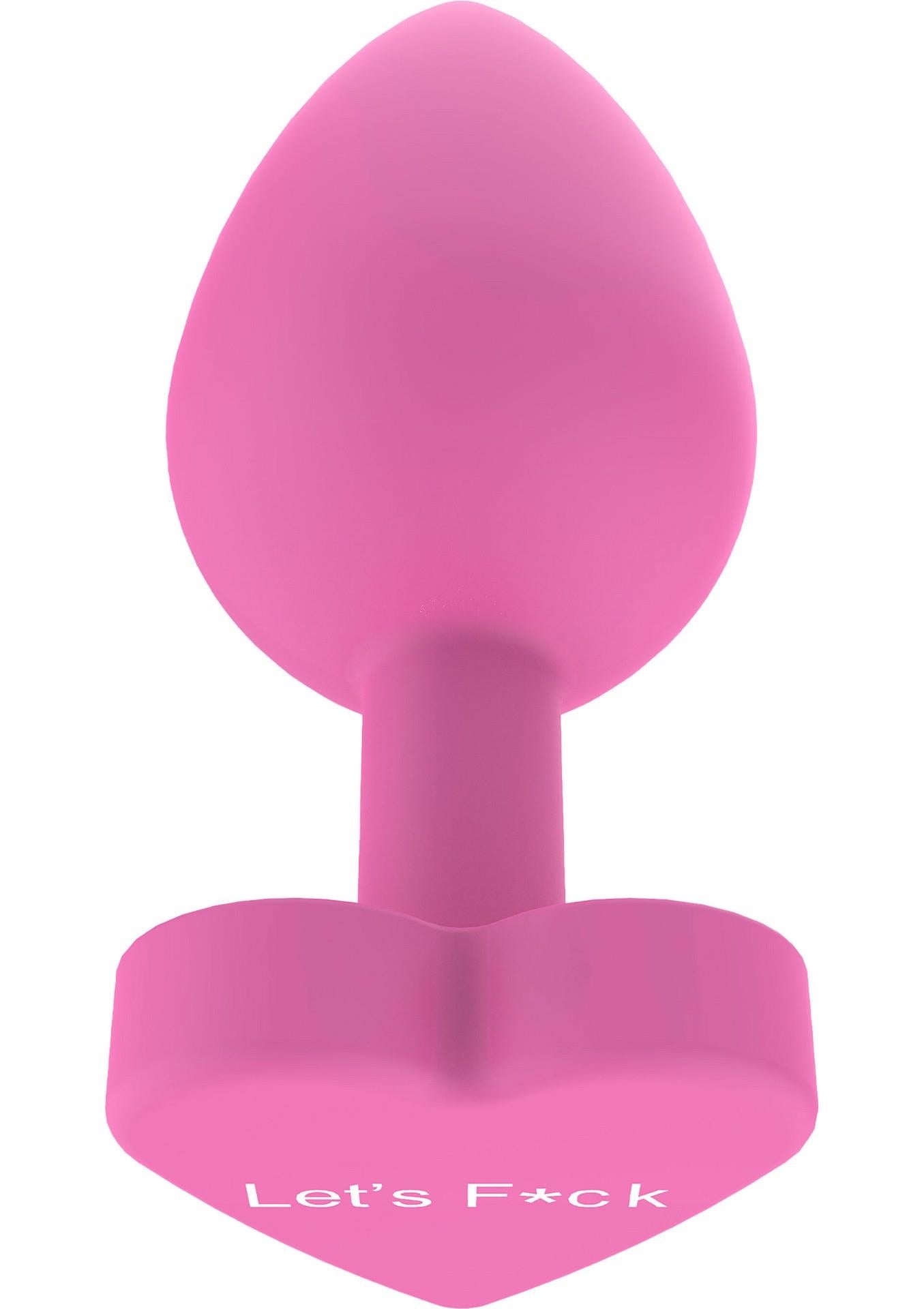 Plug anal din silicon Lets Fuck ToyJoy, roz, 8,5 cm