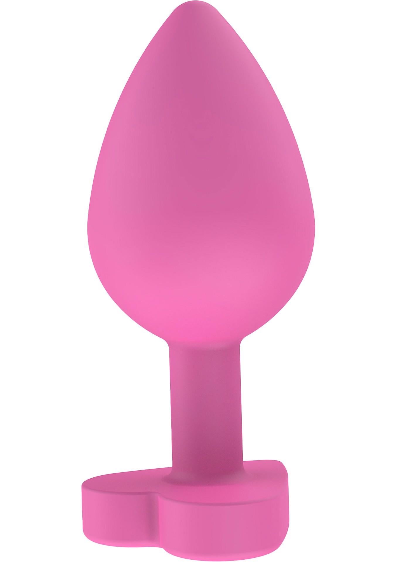 Plug anal din silicon Lets Fuck ToyJoy, roz, 8,5 cm