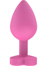 Plug anal din silicon Lets Fuck ToyJoy, roz, 8,5 cm
