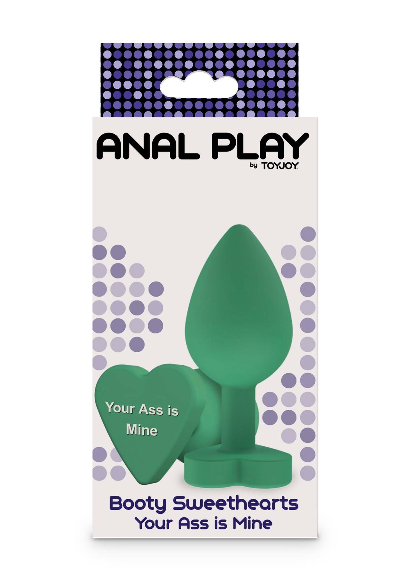 Dop anal din silicon Fundul tău e al meu ToyJoy verde 8,5 cm