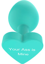 Dop anal din silicon Fundul tău e al meu ToyJoy verde 8,5 cm