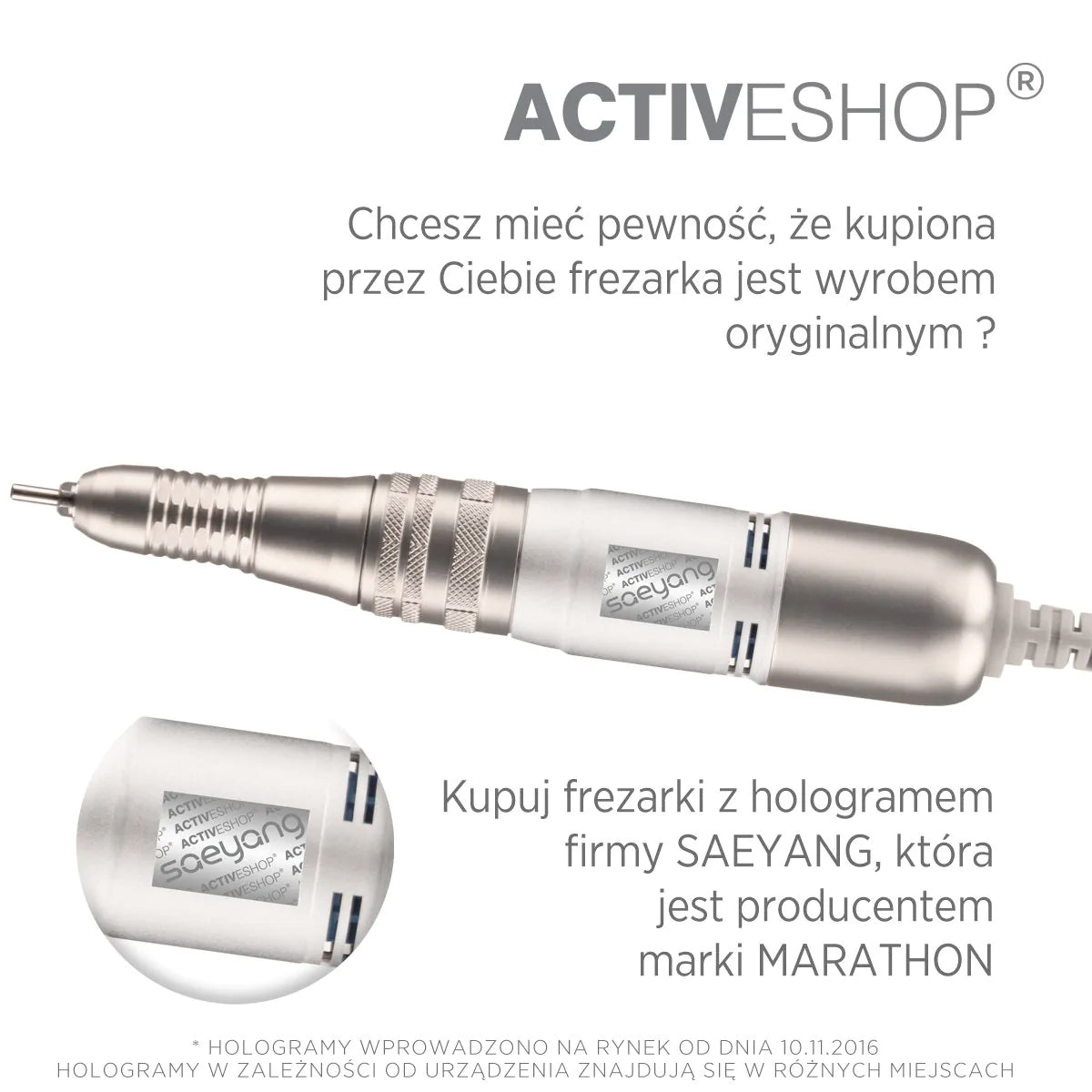 freză electrică Saeyang Marathon Mighty albă + SH20N