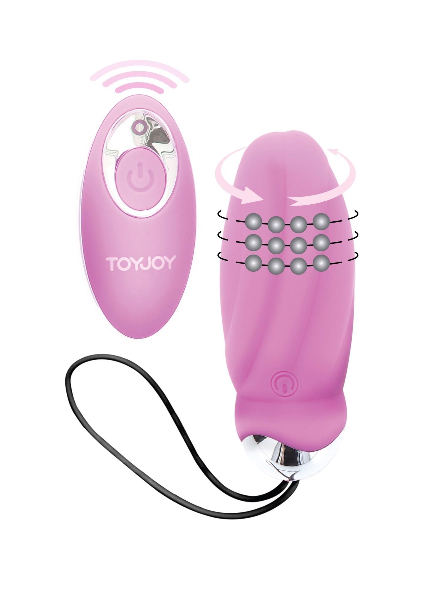 Ou vibrant ToyJoy You Crack Me Up roz cu telecomandă USB