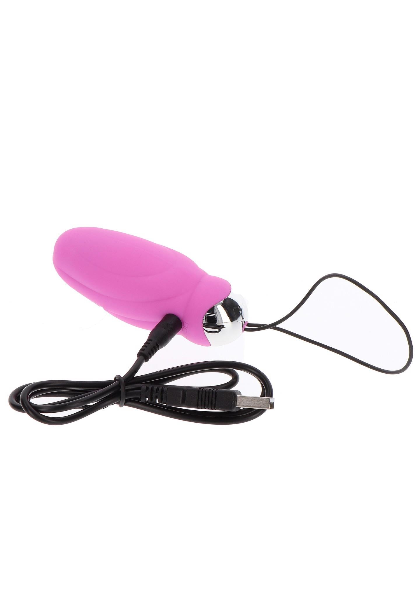 Ou vibrant ToyJoy You Crack Me Up roz cu telecomandă USB