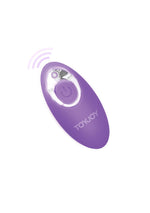 Ou vibrant din silicon ToyJoy, violet, cu telecomandă USB, 9 cm