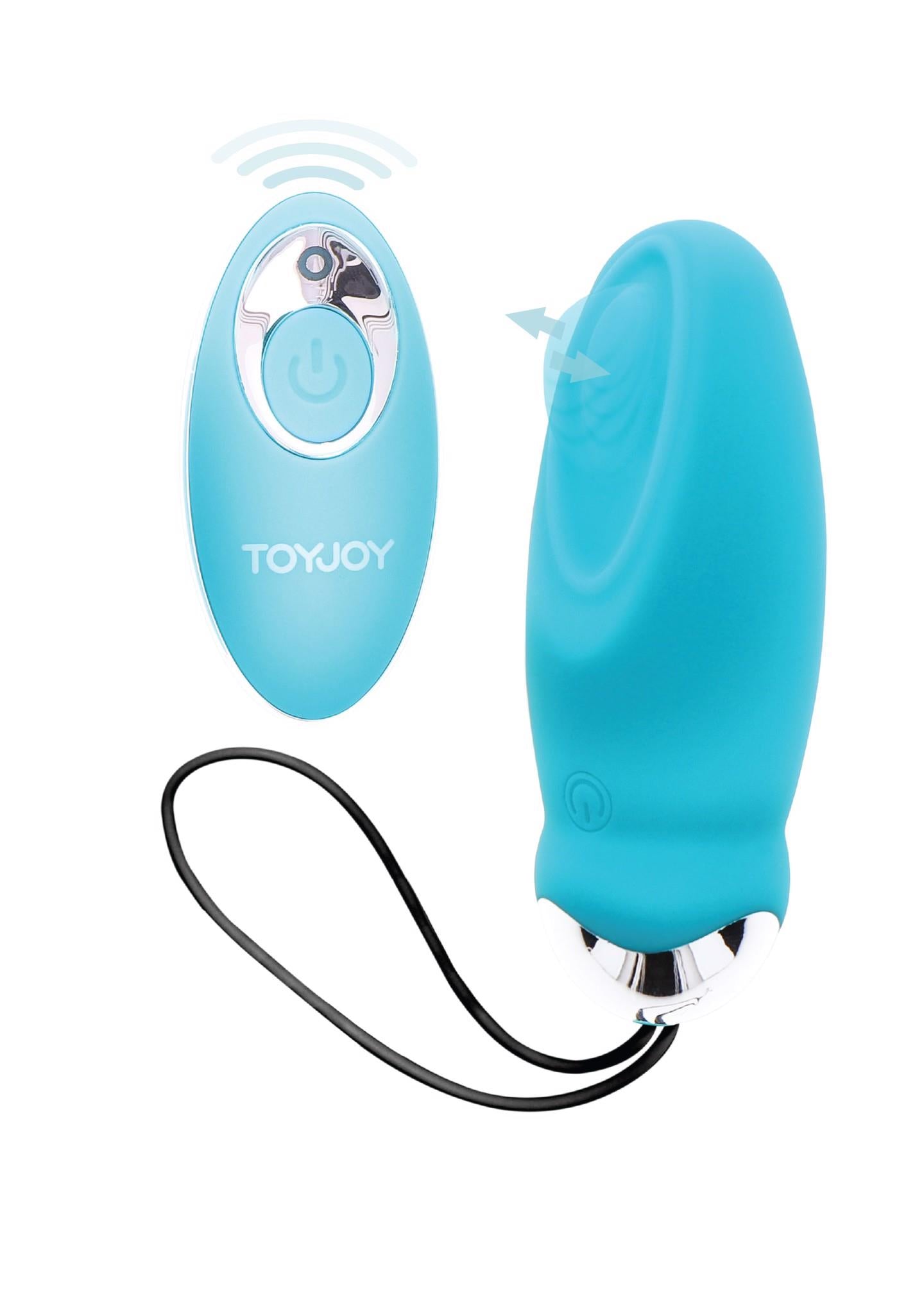 Ou vibrant albastru ToyJoy cu telecomandă USB