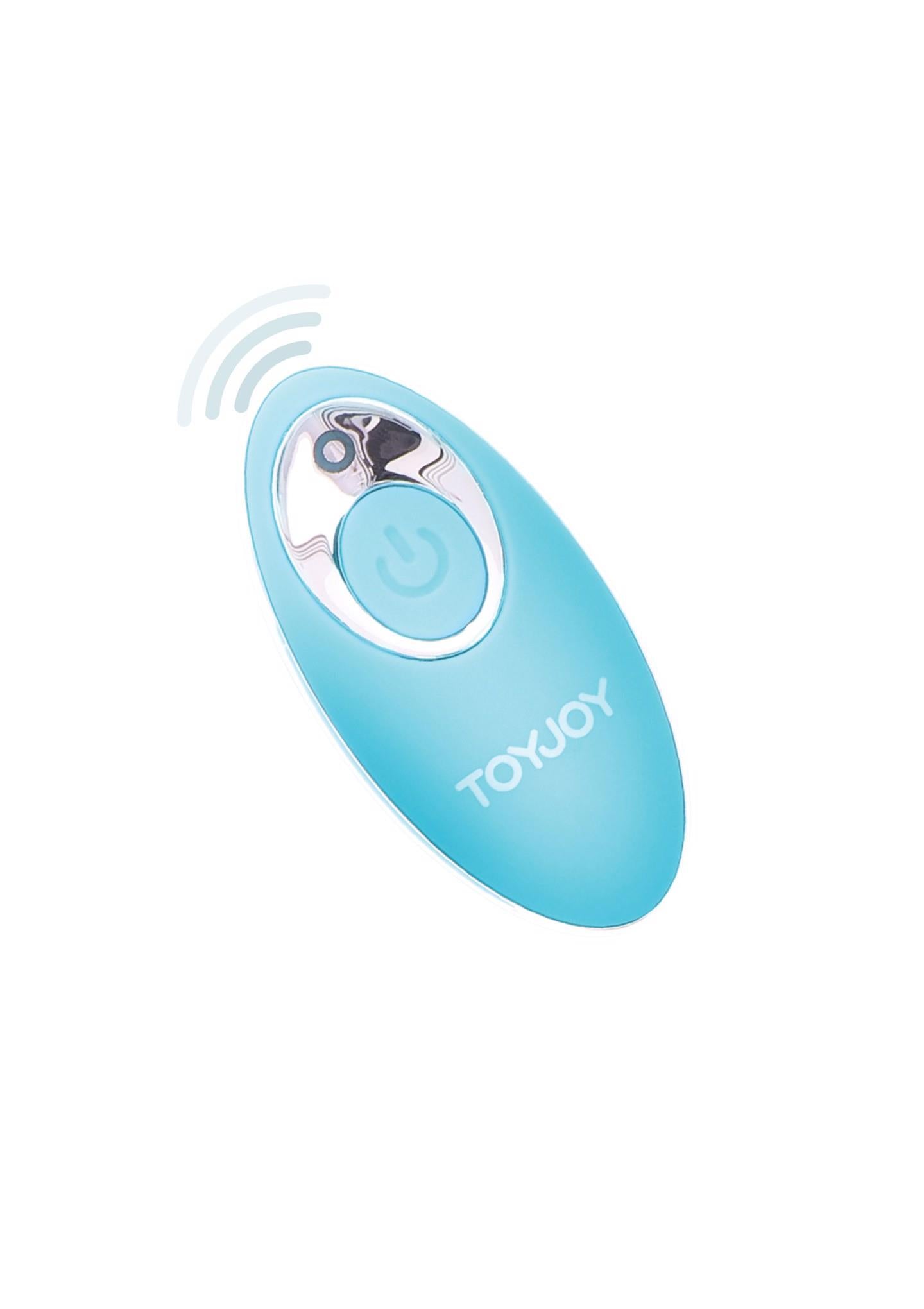 Ou vibrant albastru ToyJoy cu telecomandă USB