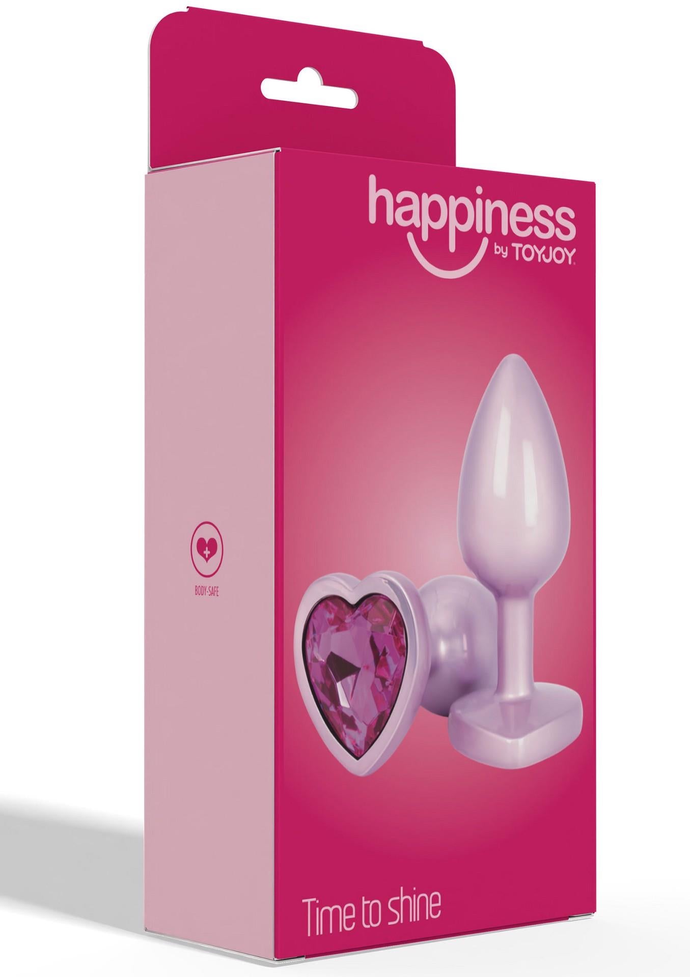 Dop anal din aluminiu Toyjoy Happiness Time To Shine, roz, 7 cm