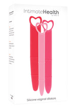 Dilatatoare vaginale din silicon Mae B roz, 3 buc., 21 cm