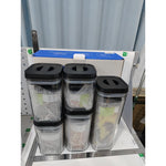 Cutii de Depozitare Alimente, Flippy, Set din 10 Cutii de tip Container, Recipiente pentru Cereale in Bucatarie,