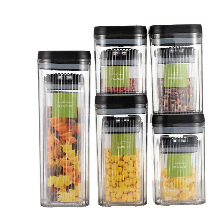 Cutii de Depozitare Alimente, Flippy, Set din 10 Cutii de tip Container, Recipiente pentru Cereale in Bucatarie,