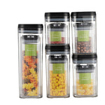 Cutii de Depozitare Alimente, Flippy, Set din 10 Cutii de tip Container, Recipiente pentru Cereale in Bucatarie,
