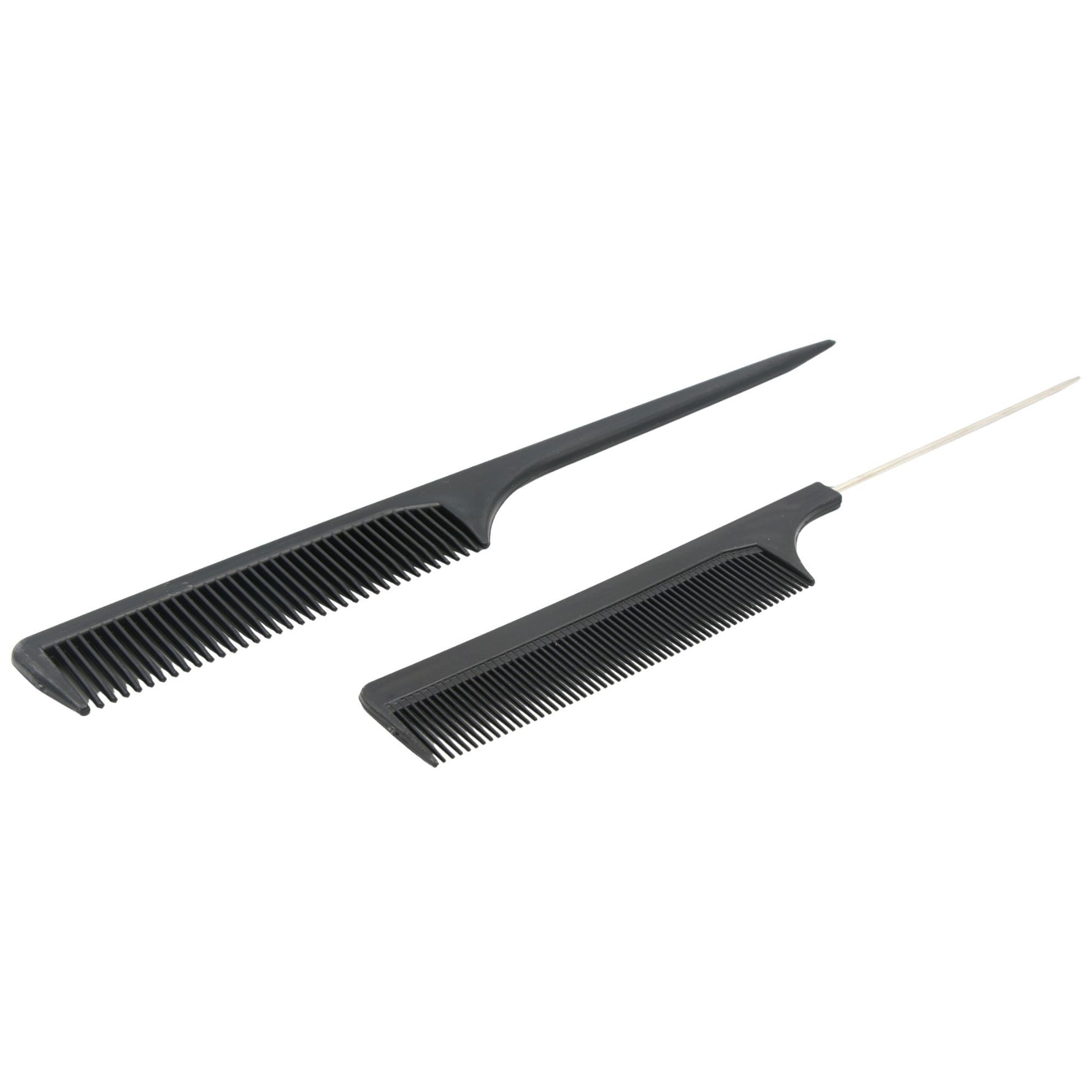 Set piepteni profesionali pentru coafat, Flippy, 10 bucati, PP + Otel inoxidabil, 18,5–22 cm, Rezistenti la caldura,