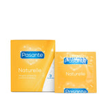 Prezervative lubrifiate Pasante Naturelle fără spermicid, 3 bucăți