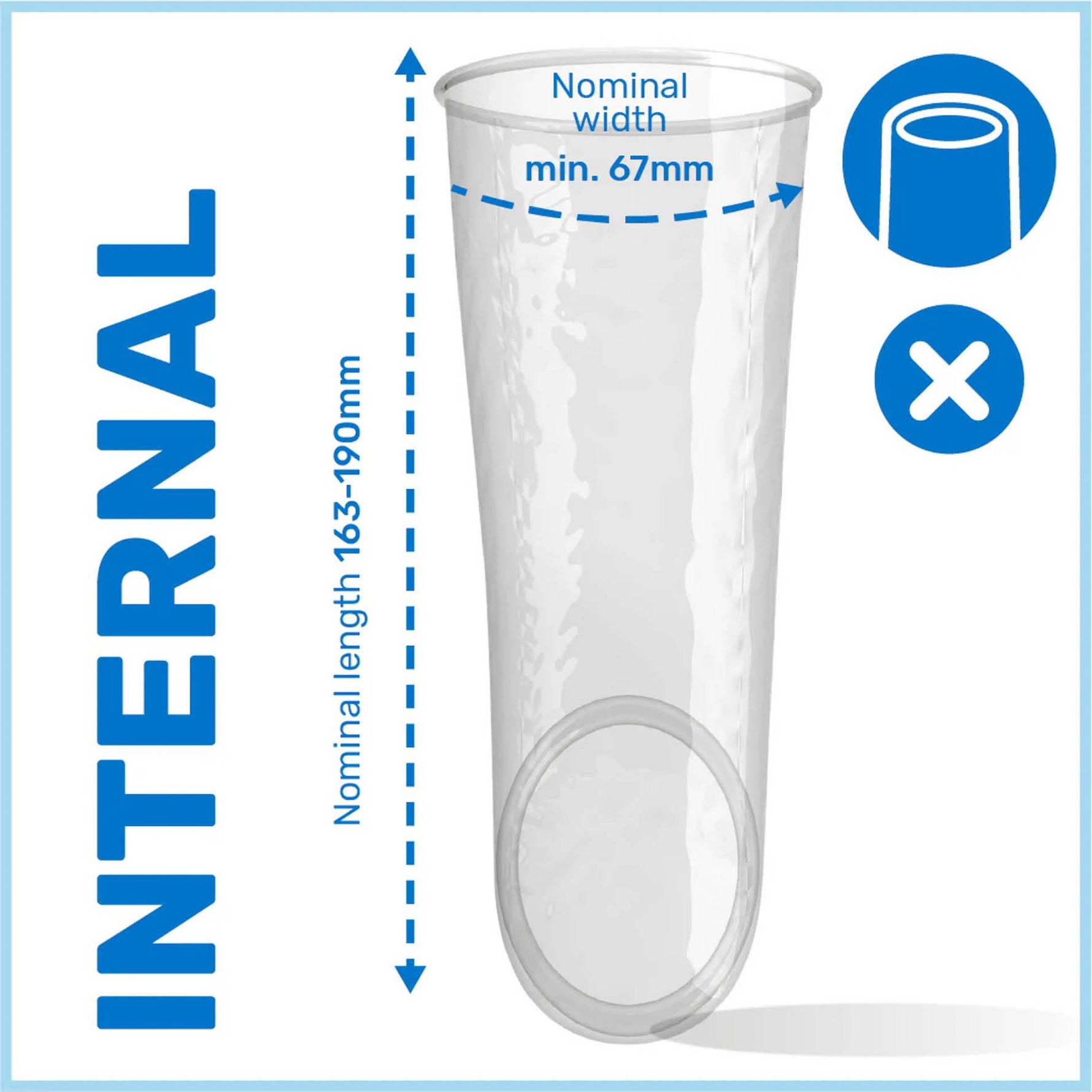 Prezervative interne transparente fără latex Pasante, 3 bucăți