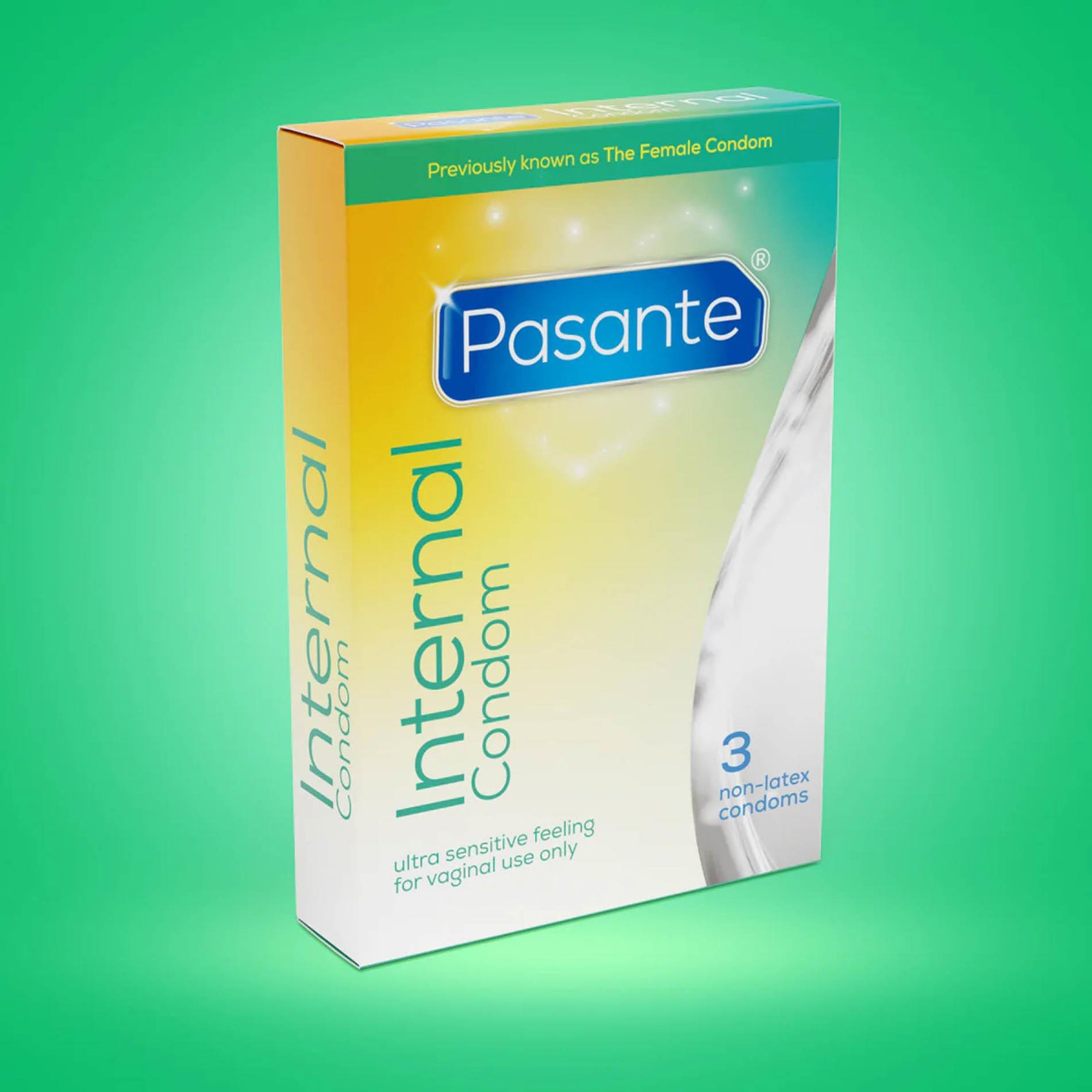 Prezervative interne transparente fără latex Pasante, 3 bucăți