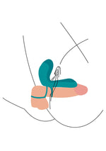 Inel vibrator verde pentru cupluri