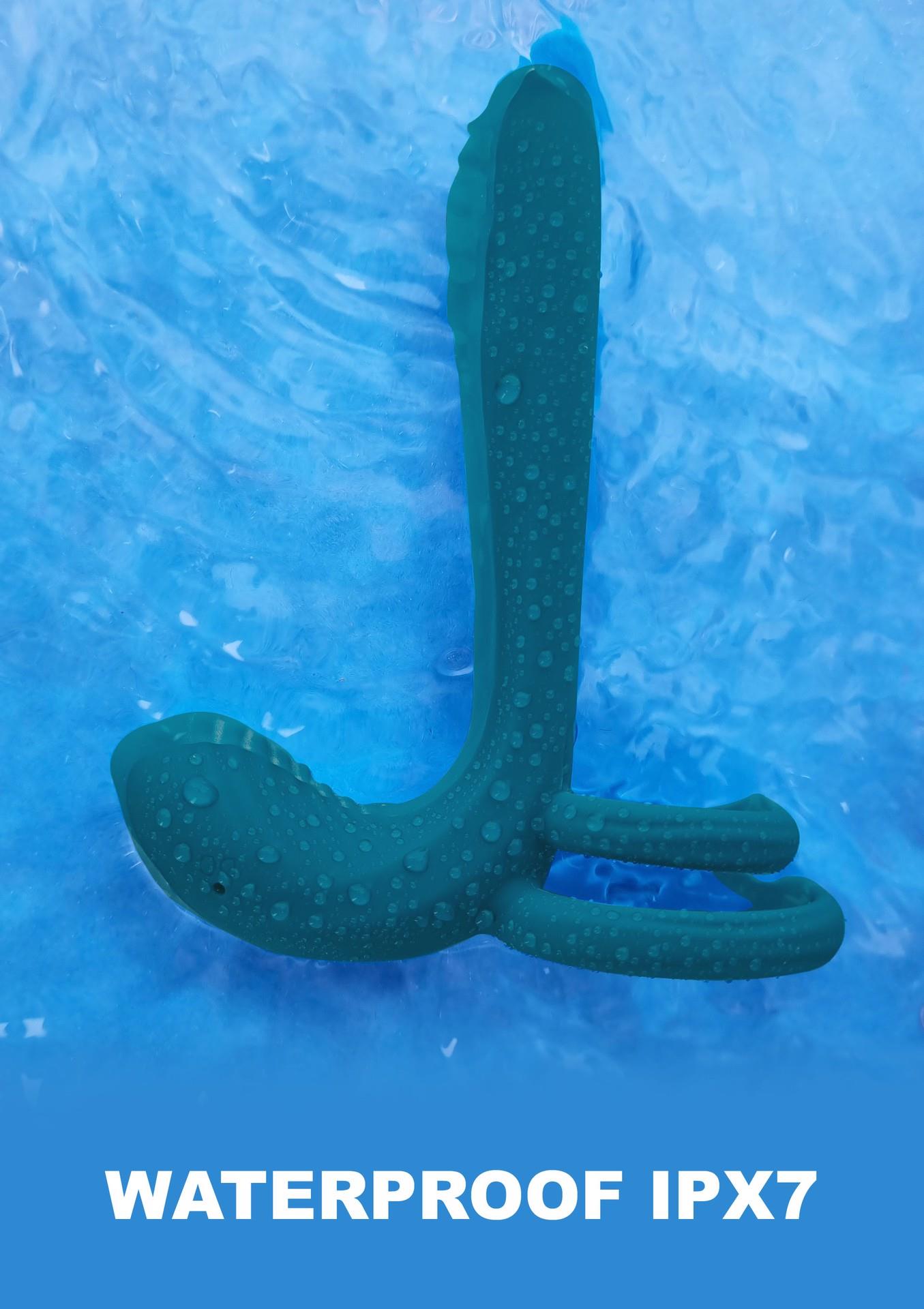 Inel vibrator verde pentru cupluri