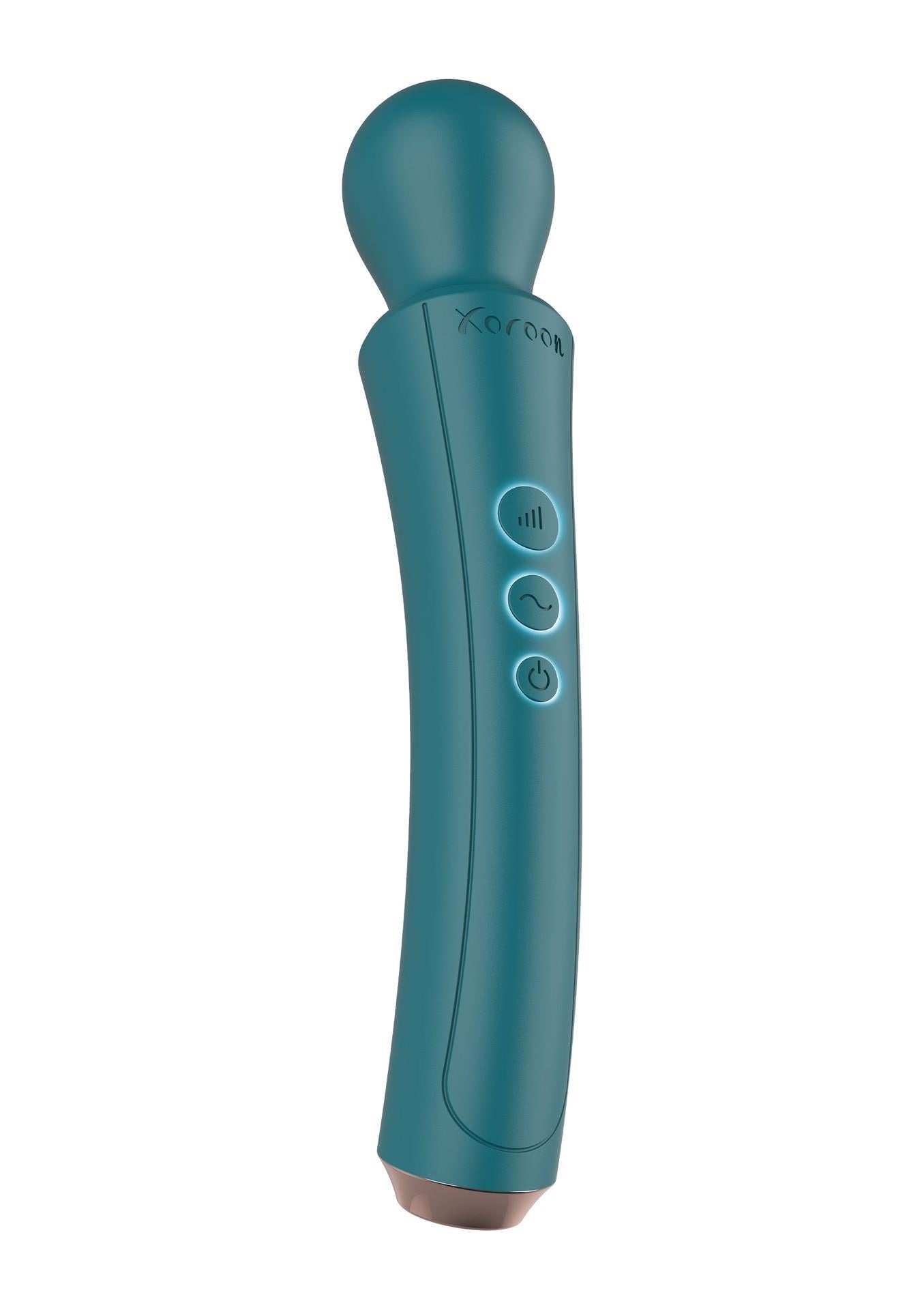 Masaj vibrator curbat XOCOON verde 27 cm