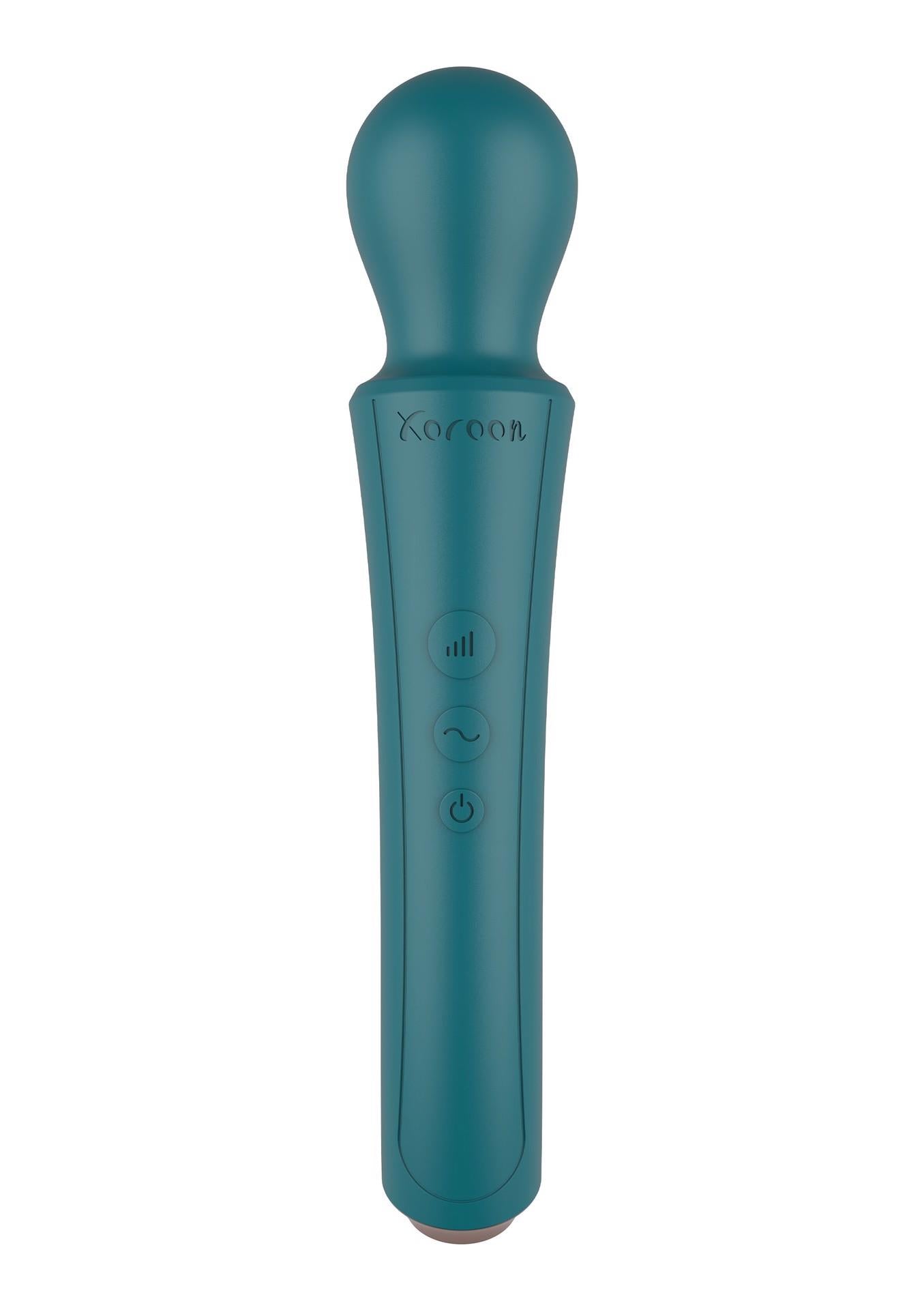 Masaj vibrator curbat XOCOON verde 27 cm