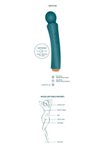 Masaj vibrator curbat XOCOON verde 27 cm