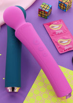 Masaj vibrator curbat XOCOON verde 27 cm