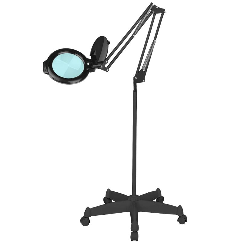 Lampă cu lupă LED neagră Glow Moonlight 8013/6" cu trepied