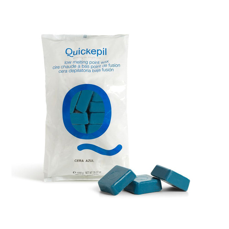 Ceară dură Quickepil fără benzi pentru epilare 1 kg albastră