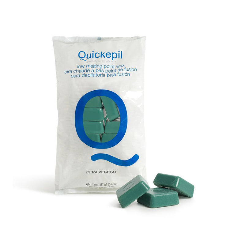 Ceară depilatoare dură Quickepil fără benzi pentru epilare vegetală 1 kg verde