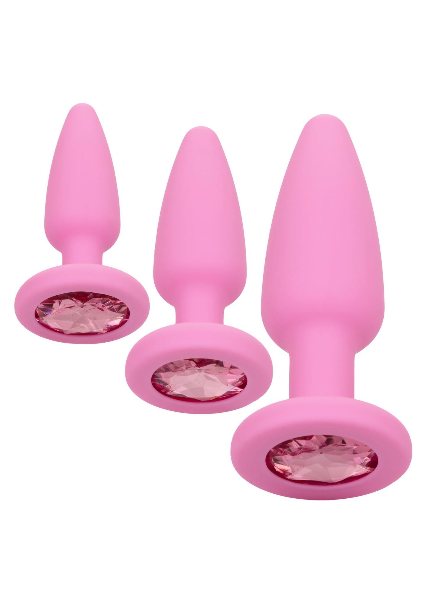 Calexotics Crystal Booty Kit Set de bijuterii anale roz