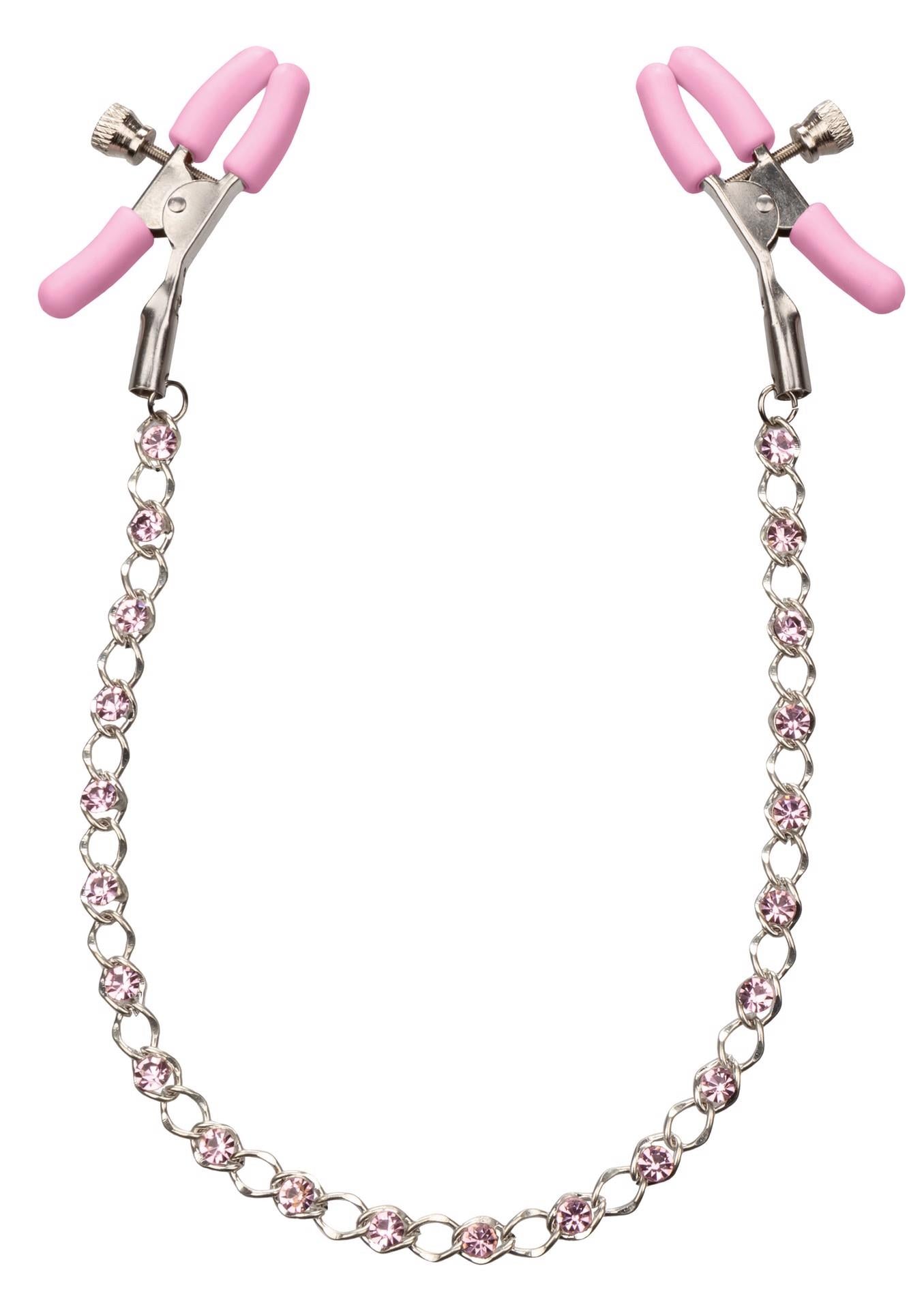 Cleme metalice pentru mameloane Calexotics Crystal
