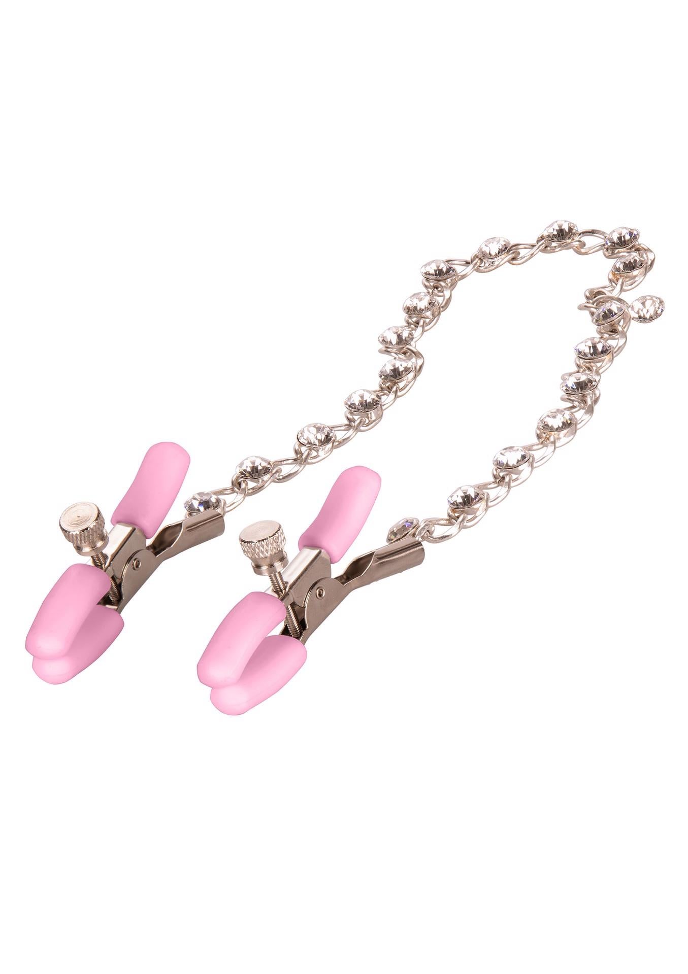 Cleme metalice pentru mameloane Calexotics Crystal