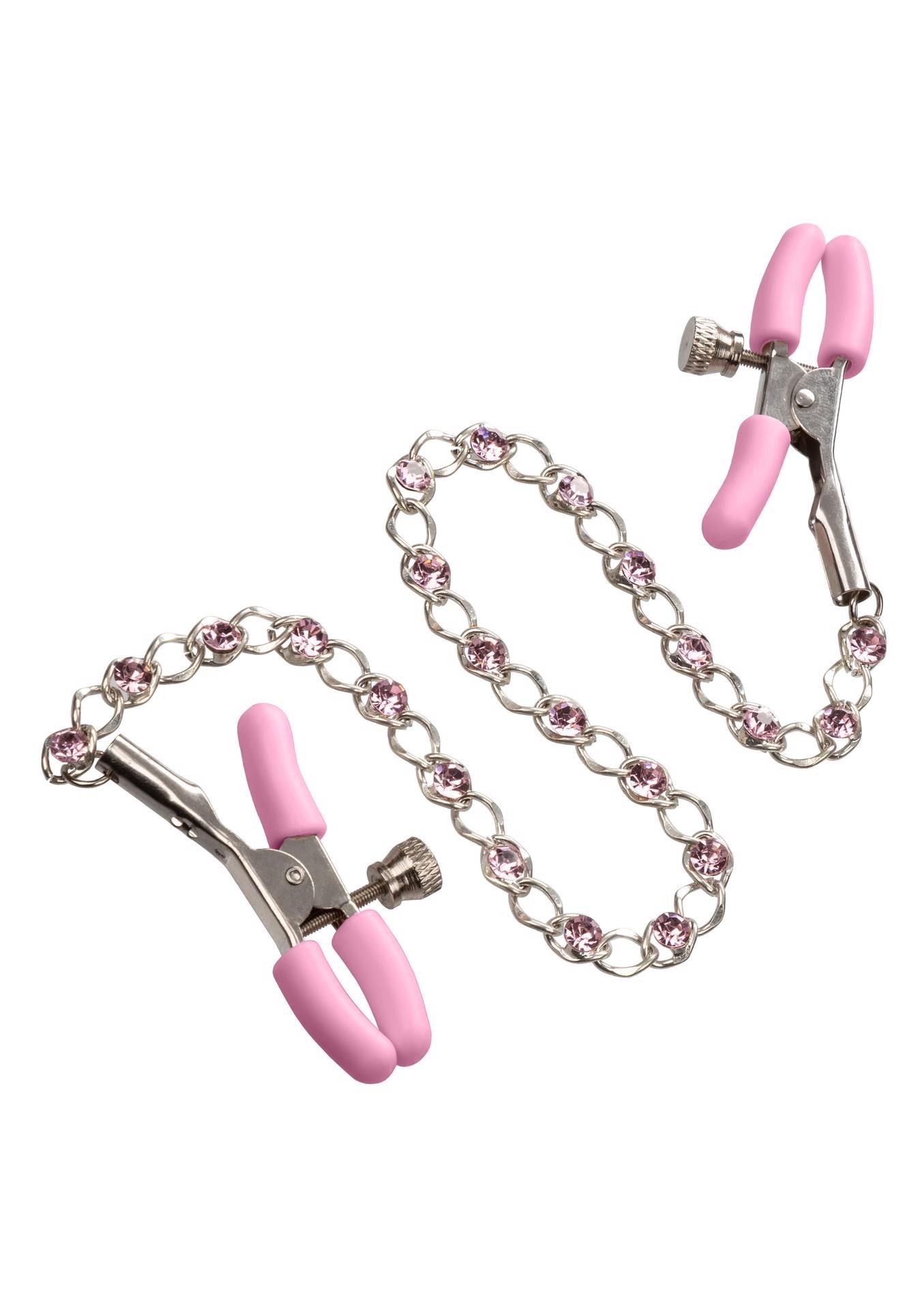 Cleme metalice pentru mameloane Calexotics Crystal