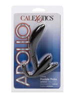 Aparat de masaj curbat pentru prostată Calexotics, negru, 11,5 cm