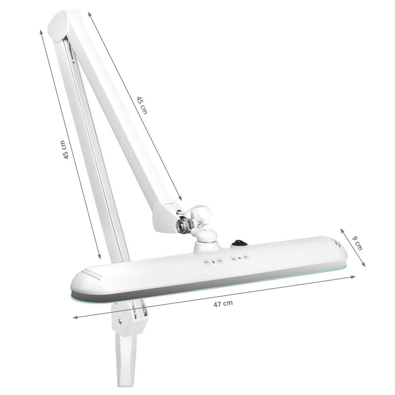 Lampă de atelier LED Elegante 801-tl cu intensitate luminoasă și culoare reglabile, albă