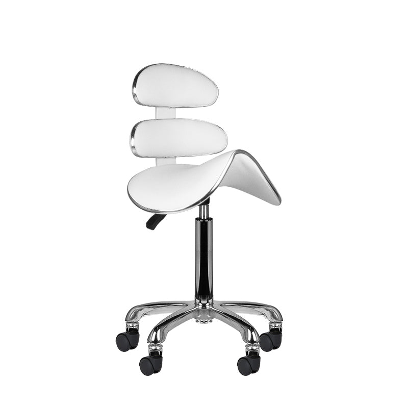 Scaun cosmetic cu rolă rapidă AM-880 alb