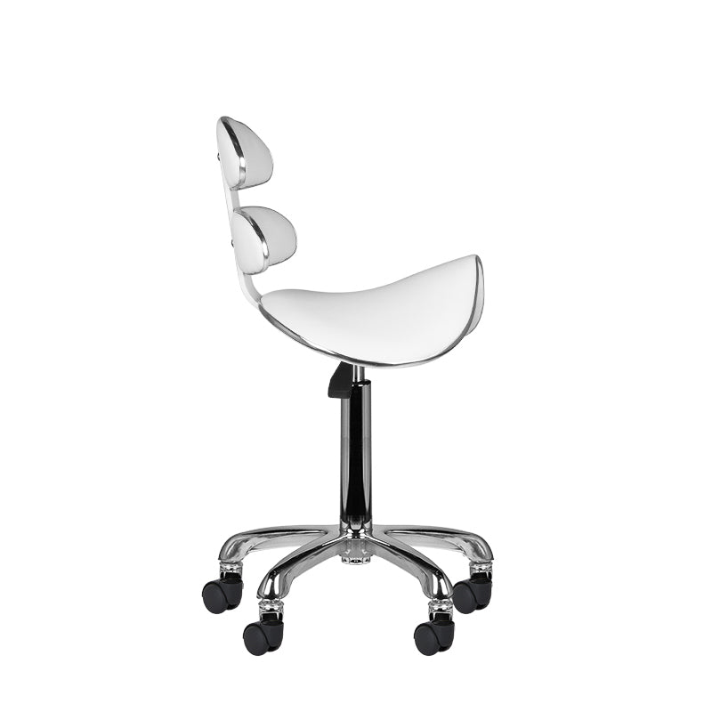 Scaun cosmetic cu rolă rapidă AM-880 alb