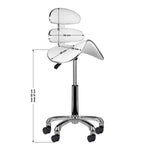 Scaun cosmetic cu rolă rapidă AM-880 alb