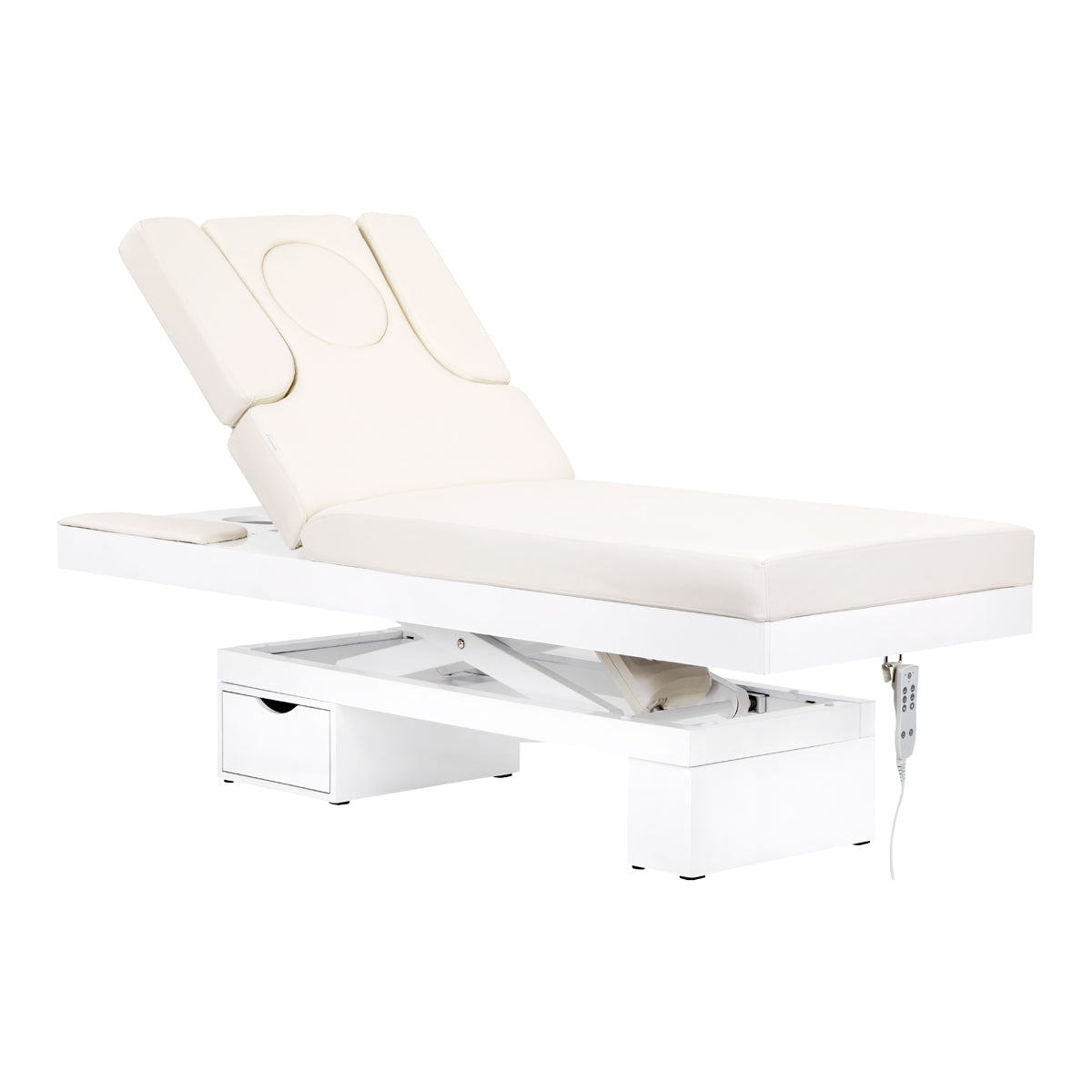 Canapea cosmetică spa Azzurro 815B, albă, încălzită
