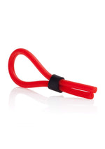 Inel pentru penis Calexotics Stud Lasso din silicon, roșu