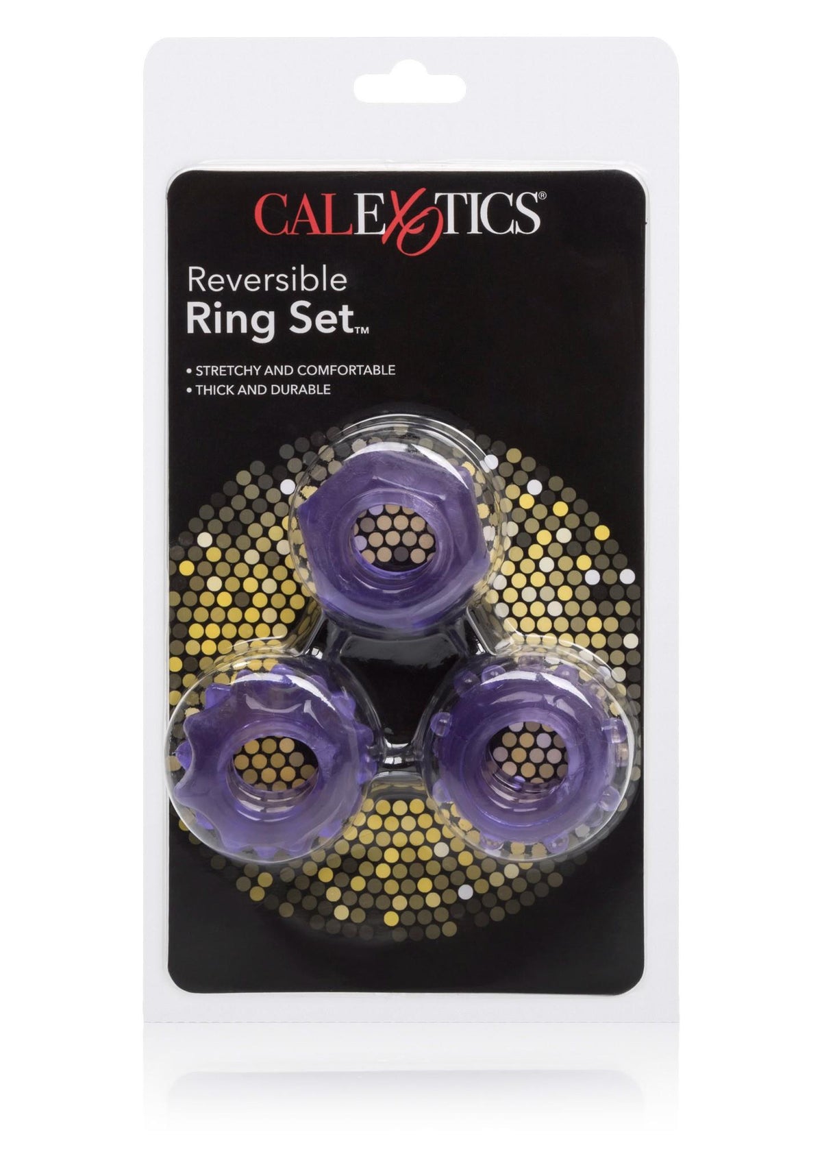 Set de inele pentru penis Calexotics cu 3 inele, violet